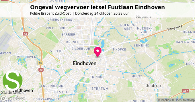 Ongeval wegvervoer letsel Fuutlaan Eindhoven