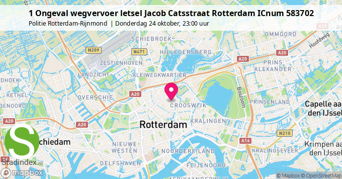 1 Ongeval wegvervoer letsel Jacob Catsstraat Rotterdam ICnum 583702