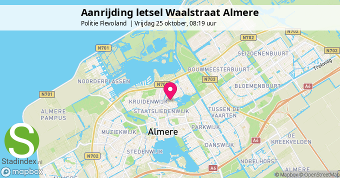 Aanrijding letsel Waalstraat Almere