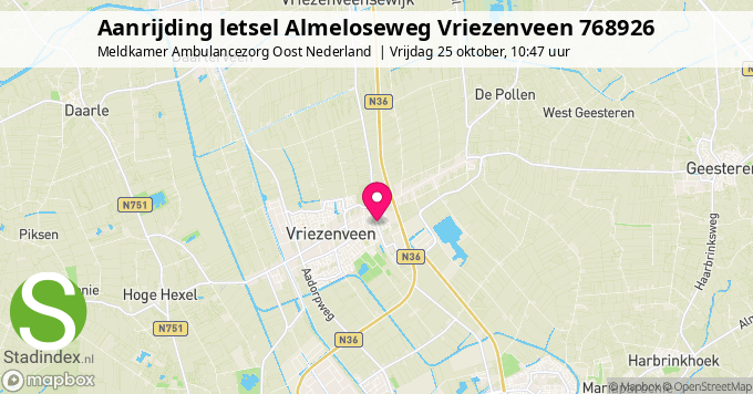 Aanrijding letsel Almeloseweg Vriezenveen 768926