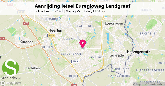 Aanrijding letsel Euregioweg Landgraaf