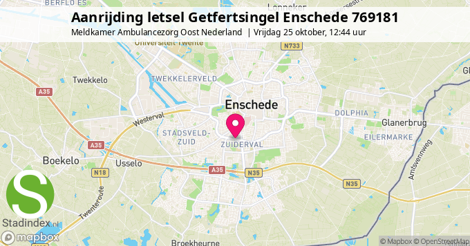 Aanrijding letsel Getfertsingel Enschede 769181