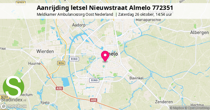 Aanrijding letsel Nieuwstraat Almelo 772351