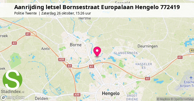 Aanrijding letsel Bornsestraat Europalaan Hengelo 772419