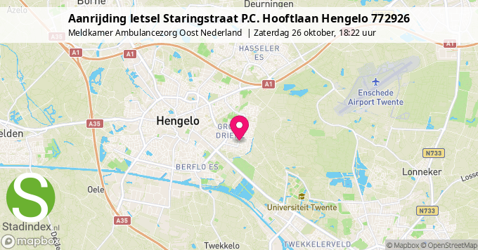 Aanrijding letsel Staringstraat P.C. Hooftlaan Hengelo 772926