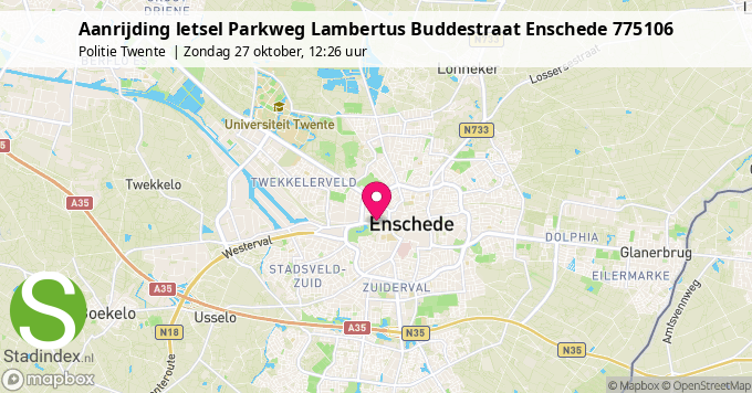 Aanrijding letsel Parkweg Lambertus Buddestraat Enschede 775106