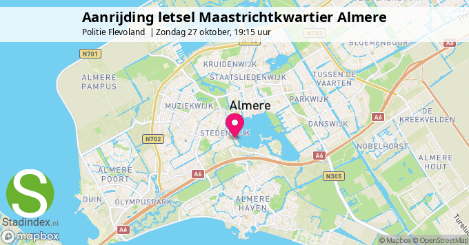 Aanrijding letsel Maastrichtkwartier Almere