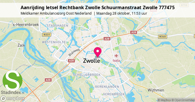 Aanrijding letsel Rechtbank Zwolle Schuurmanstraat Zwolle 777475