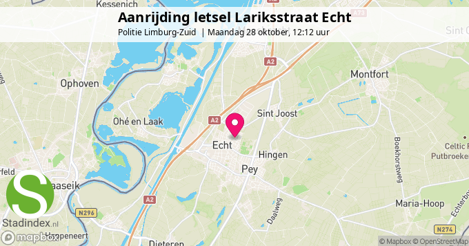 Aanrijding letsel Lariksstraat Echt