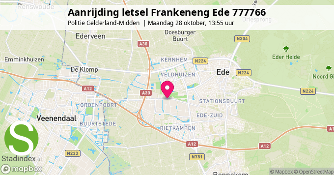 Aanrijding letsel Frankeneng Ede 777766