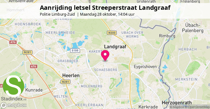 Aanrijding letsel Streeperstraat Landgraaf