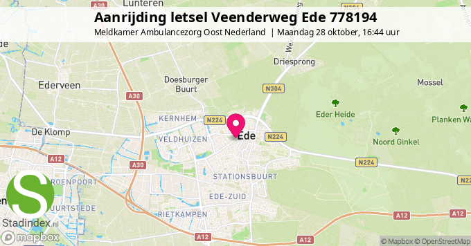 Aanrijding letsel Veenderweg Ede 778194