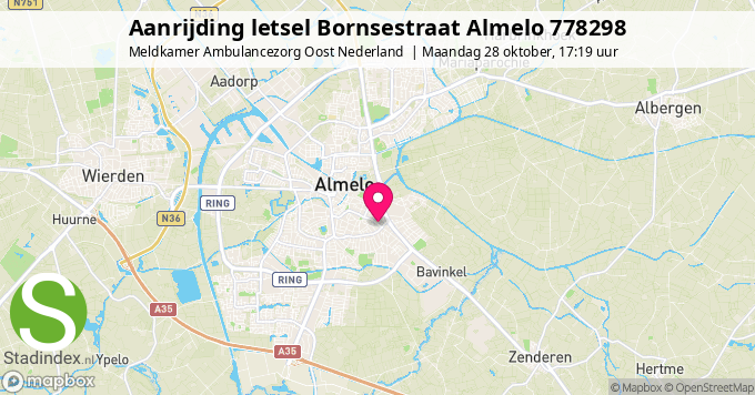 Aanrijding letsel Bornsestraat Almelo 778298