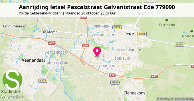 Aanrijding letsel Pascalstraat Galvanistraat Ede 779090