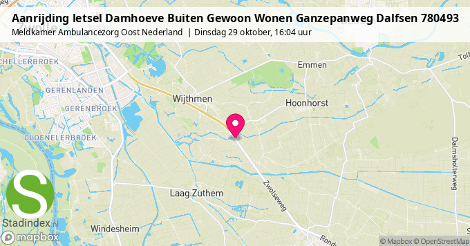 Aanrijding letsel Damhoeve Buiten Gewoon Wonen Ganzepanweg Dalfsen 780493