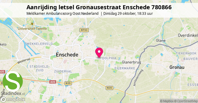 Aanrijding letsel Gronausestraat Enschede 780866