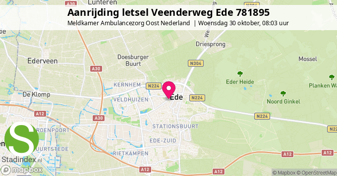 Aanrijding letsel Veenderweg Ede 781895