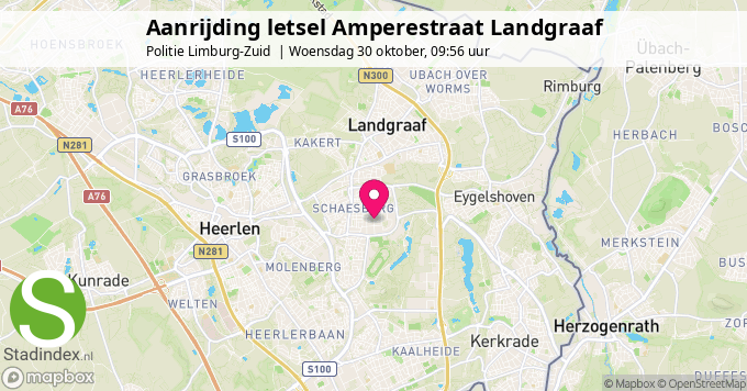 Aanrijding letsel Amperestraat Landgraaf