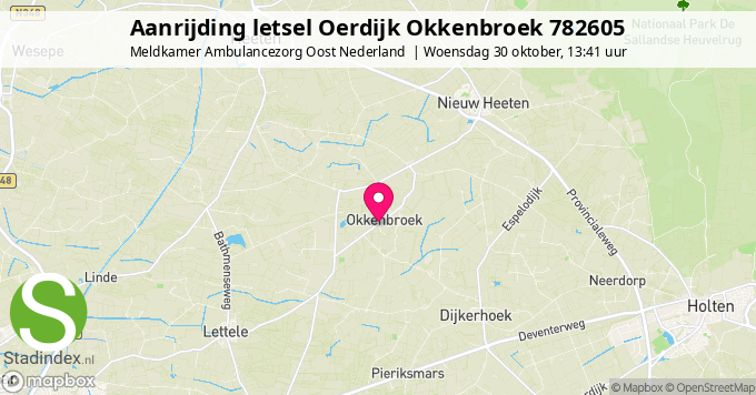 Aanrijding letsel Oerdijk Okkenbroek 782605