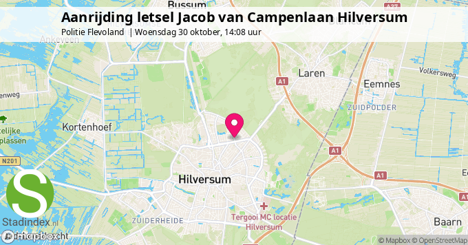 Aanrijding letsel Jacob van Campenlaan Hilversum