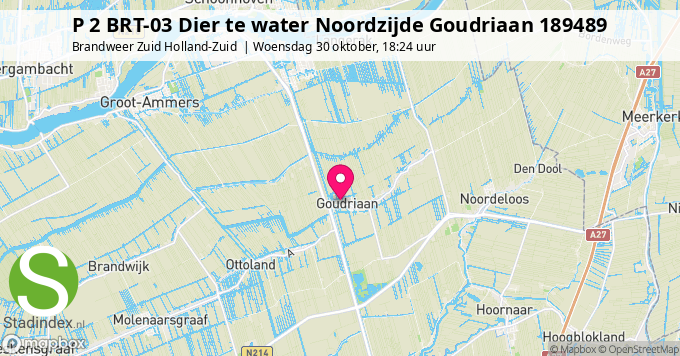 P 2 BRT-03 Dier te water Noordzijde Goudriaan 189489