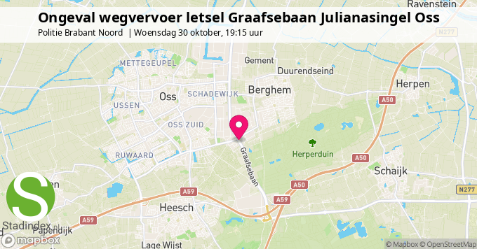 Ongeval wegvervoer letsel Graafsebaan Julianasingel Oss