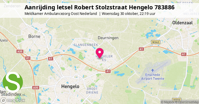 Aanrijding letsel Robert Stolzstraat Hengelo 783886