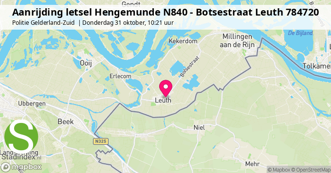 Aanrijding letsel Hengemunde N840 - Botsestraat Leuth 784720