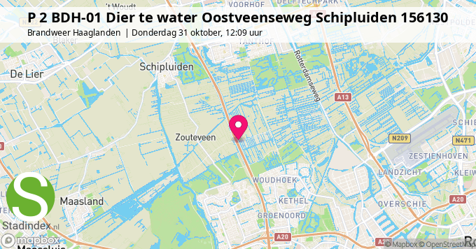 P 2 BDH-01 Dier te water Oostveenseweg Schipluiden 156130