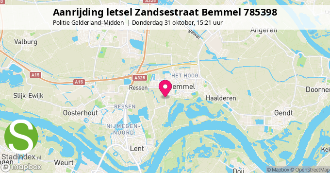 Aanrijding letsel Zandsestraat Bemmel 785398