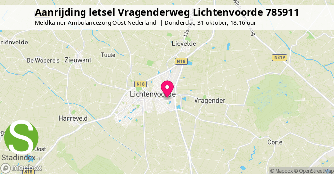 Aanrijding letsel Vragenderweg Lichtenvoorde 785911