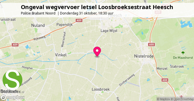 Ongeval wegvervoer letsel Loosbroeksestraat Heesch