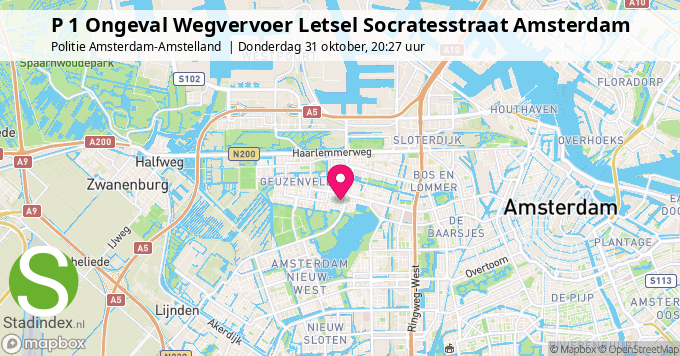 P 1 Ongeval Wegvervoer Letsel Socratesstraat Amsterdam