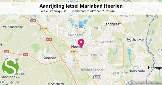 Aanrijding letsel Mariabad Heerlen