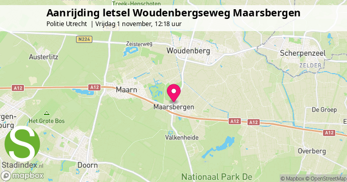 Aanrijding letsel Woudenbergseweg Maarsbergen