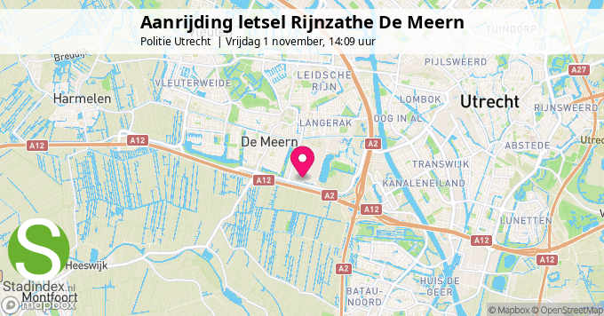 Aanrijding letsel Rijnzathe De Meern