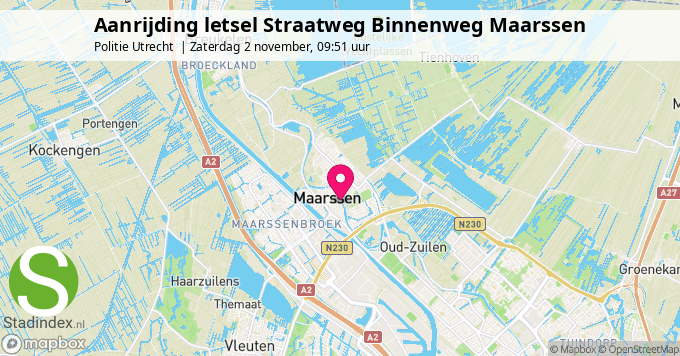 Aanrijding letsel Straatweg Binnenweg Maarssen