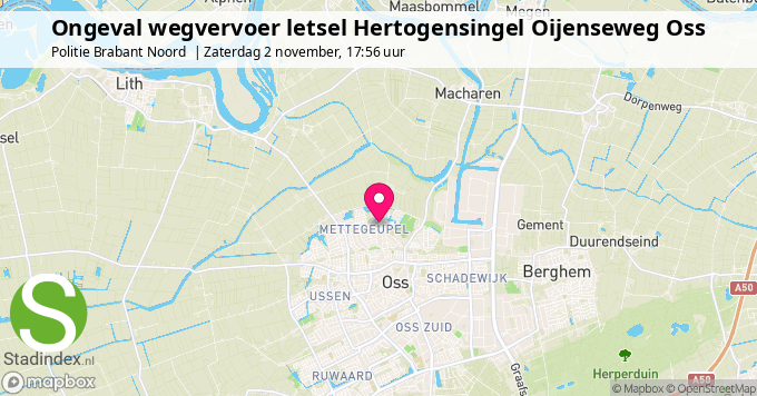 Ongeval wegvervoer letsel Hertogensingel Oijenseweg Oss