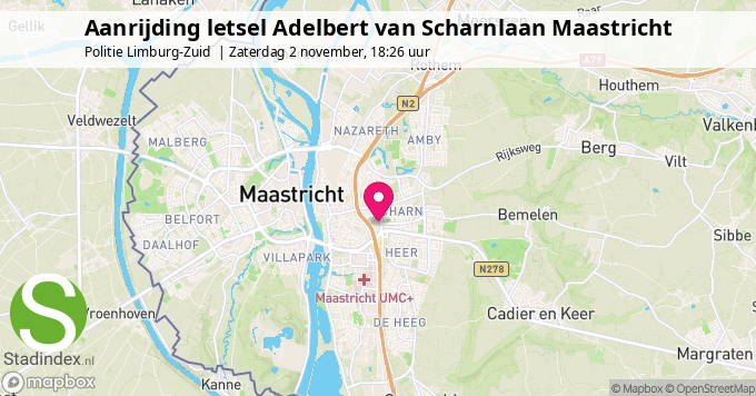 Aanrijding letsel Adelbert van Scharnlaan Maastricht