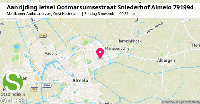 Aanrijding letsel Ootmarsumsestraat Sniederhof Almelo 791994