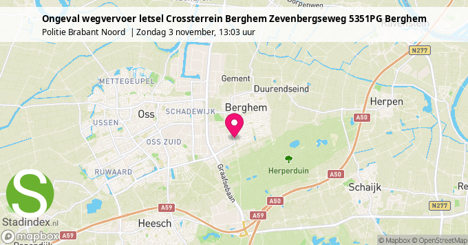 Ongeval wegvervoer letsel Crossterrein Berghem Zevenbergseweg 5351PG Berghem