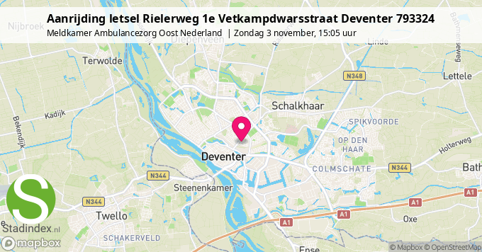 Aanrijding letsel Rielerweg 1e Vetkampdwarsstraat Deventer 793324