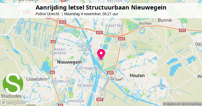 Aanrijding letsel Structuurbaan Nieuwegein