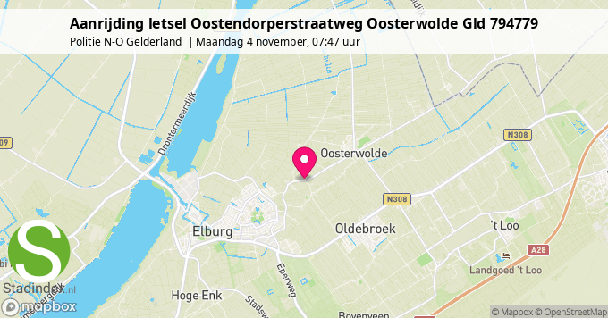 Aanrijding letsel Oostendorperstraatweg Oosterwolde Gld 794779