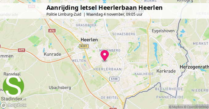 Aanrijding letsel Heerlerbaan Heerlen