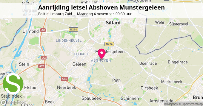 Aanrijding letsel Abshoven Munstergeleen