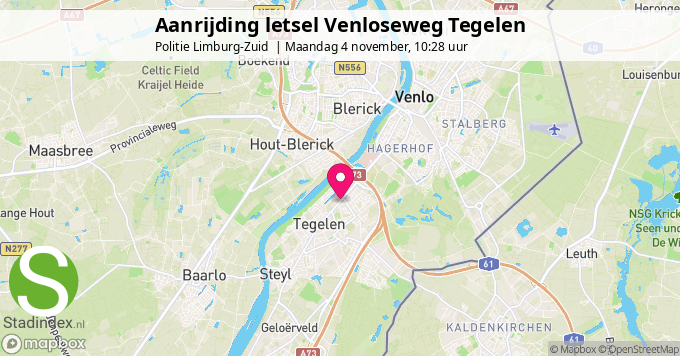 Aanrijding letsel Venloseweg Tegelen