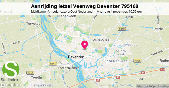 Aanrijding letsel Veenweg Deventer 795168