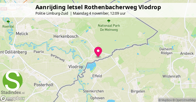 Aanrijding letsel Rothenbacherweg Vlodrop