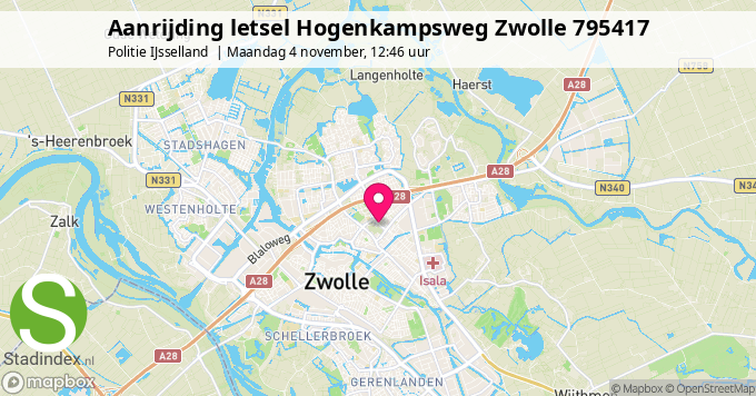 Aanrijding letsel Hogenkampsweg Zwolle 795417